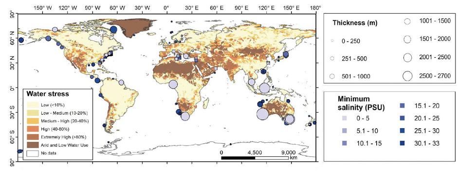 Globale Karte des Wasserstress Globale Karte des Wasserstress